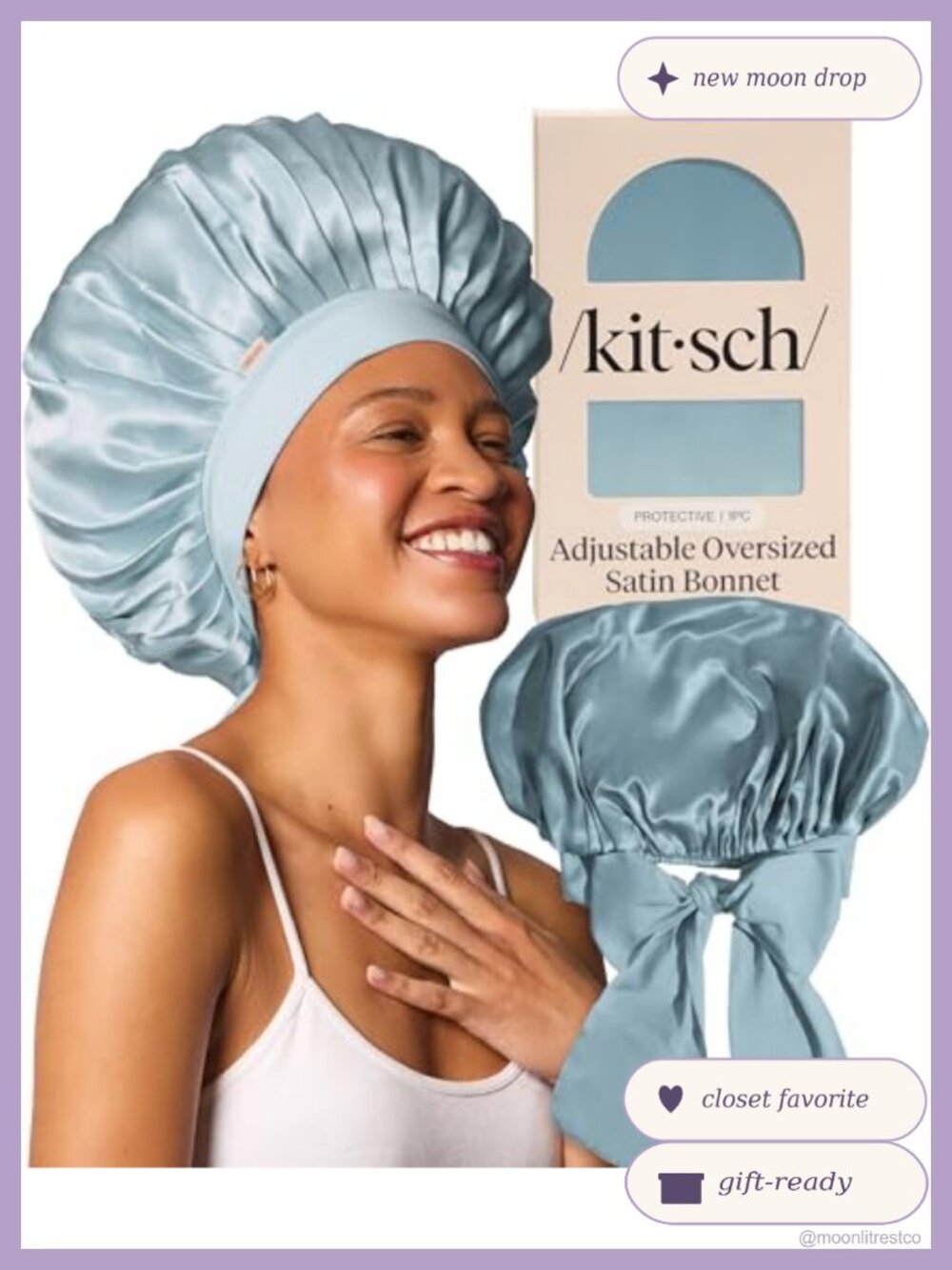XL Satin Bonnet for Sleeping Adjustable Hair Bonnet One Size Fits All